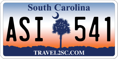SC license plate ASI541