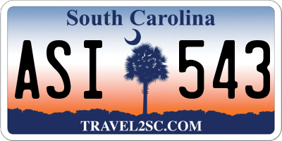 SC license plate ASI543