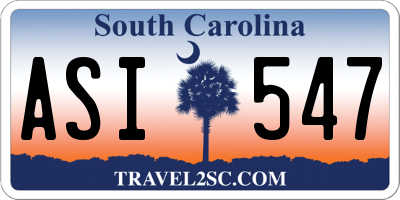 SC license plate ASI547