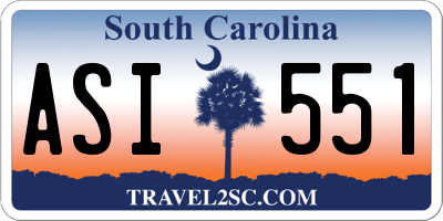 SC license plate ASI551
