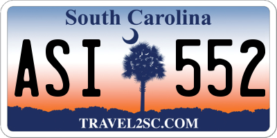 SC license plate ASI552