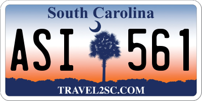 SC license plate ASI561
