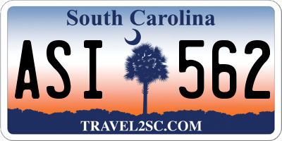 SC license plate ASI562