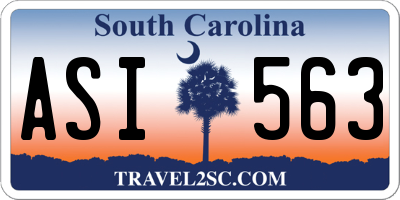 SC license plate ASI563