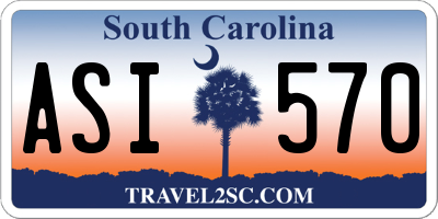 SC license plate ASI570