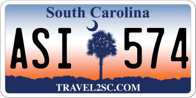 SC license plate ASI574