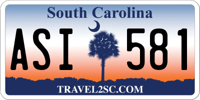 SC license plate ASI581