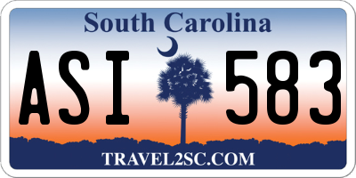 SC license plate ASI583