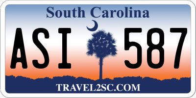 SC license plate ASI587