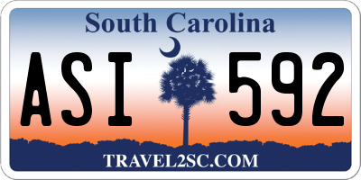 SC license plate ASI592