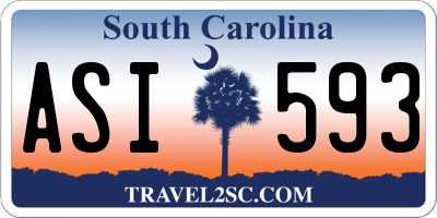 SC license plate ASI593