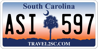SC license plate ASI597