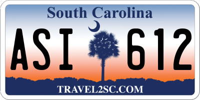 SC license plate ASI612