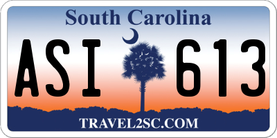SC license plate ASI613