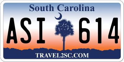 SC license plate ASI614