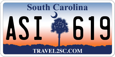 SC license plate ASI619
