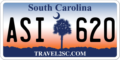 SC license plate ASI620