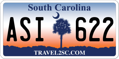 SC license plate ASI622