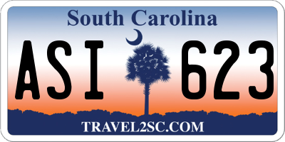SC license plate ASI623