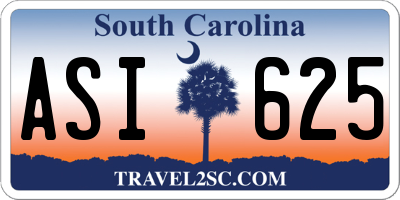 SC license plate ASI625