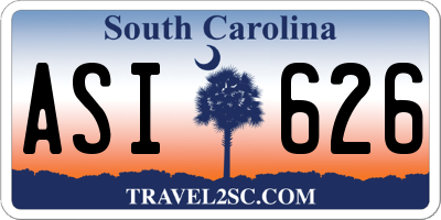 SC license plate ASI626