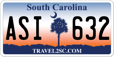 SC license plate ASI632