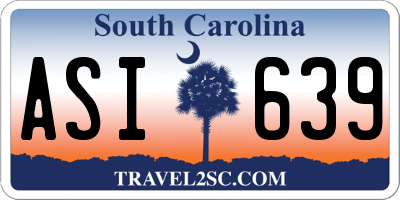 SC license plate ASI639