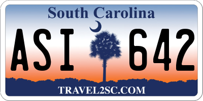 SC license plate ASI642