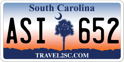 SC license plate ASI652