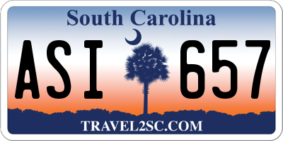 SC license plate ASI657