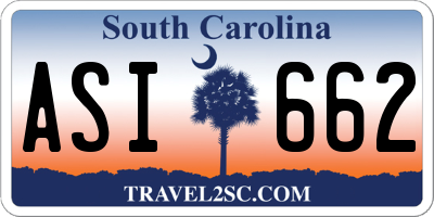 SC license plate ASI662