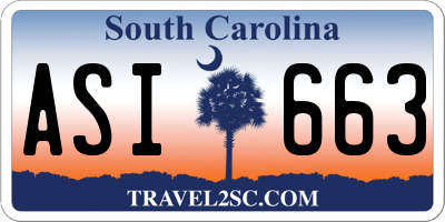 SC license plate ASI663