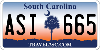 SC license plate ASI665