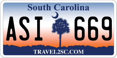 SC license plate ASI669