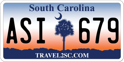 SC license plate ASI679