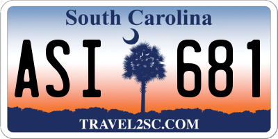 SC license plate ASI681
