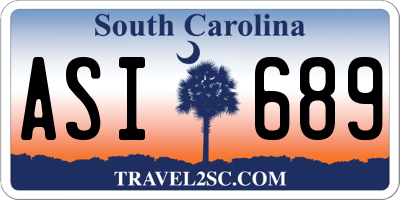 SC license plate ASI689