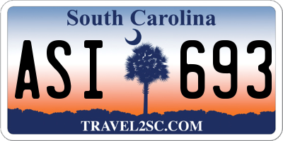 SC license plate ASI693