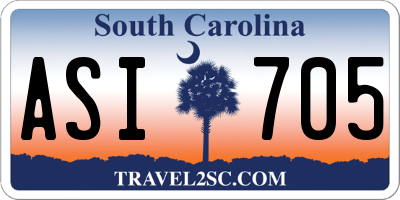 SC license plate ASI705