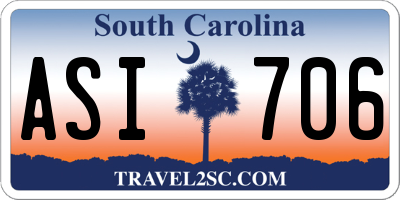 SC license plate ASI706