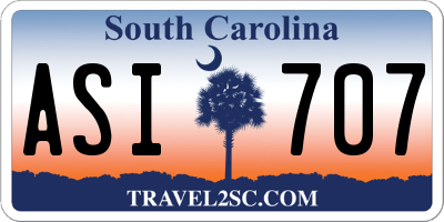 SC license plate ASI707