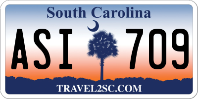 SC license plate ASI709