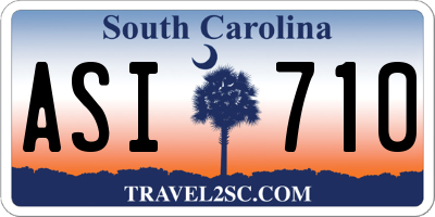 SC license plate ASI710