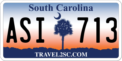 SC license plate ASI713