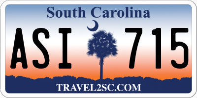 SC license plate ASI715
