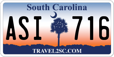 SC license plate ASI716