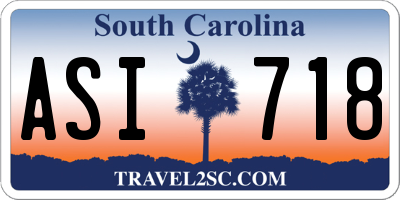 SC license plate ASI718