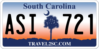 SC license plate ASI721