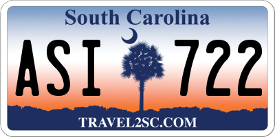 SC license plate ASI722