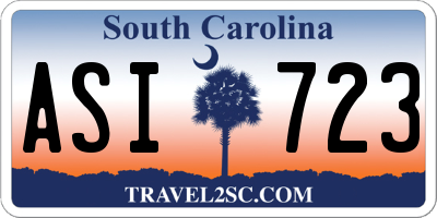 SC license plate ASI723